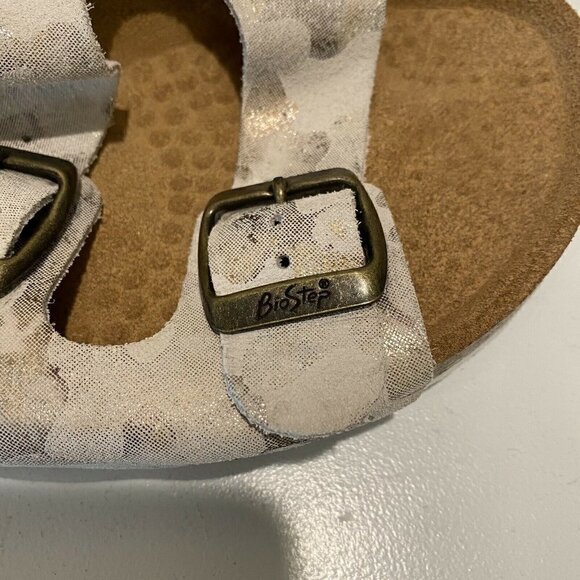 NEW BioStep Gray Leather Comfort Sandals 8.5 - Picture 11 of 11